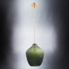 Urban Ambiance Luxury Mid-Century Modern Pendant ,  13''H x 11''W,  Brushed Brass and Stained Glass Finish, ULB2240 - 4 of 4
