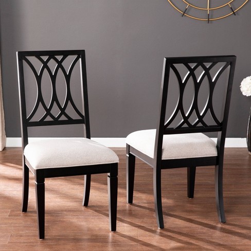 Set Of 2 Lomree Upholstered Dining, Gray Upholstered Kitchen Chairs