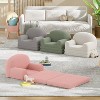 GustoWave Kids Couch, 2-in-1 Toddler Couch Fold Out, Convertible Sofa to Lounger with Wave Design, Foam Kids Chair - 4 of 4
