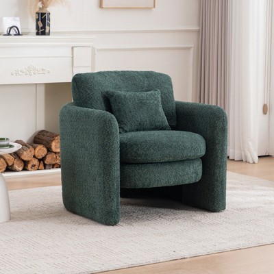 Aukfa Accent Chairs, Oversized Armchair, Mid Century Modern Reading Chair, Ergonomic Comfy Sofa Chair for Office, Apartment