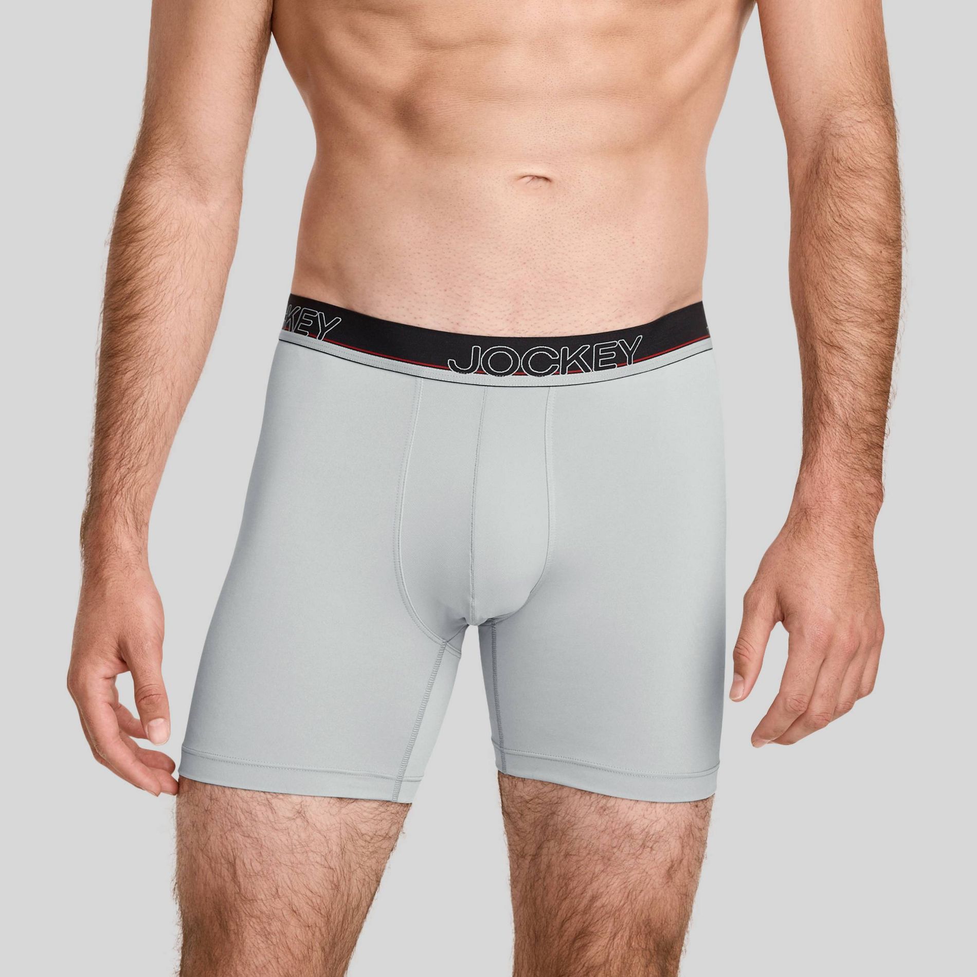 Jockey Generation™ Men's 3pk Infinity Cool Boxer Briefs - Black/Gray L: Tagless, Moisture Wicking, Quick Drying