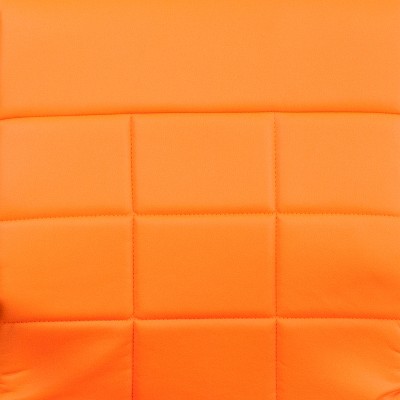 Vivian Mid-Back Orange Vinyl Executive Swivel Chair with Chrome Base