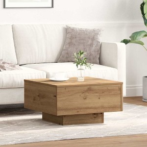 Clihome Modern Square Coffee Table with Textured Finish,Textured Center Table with Inviting Design for Cozy Living Spaces - 1 of 4