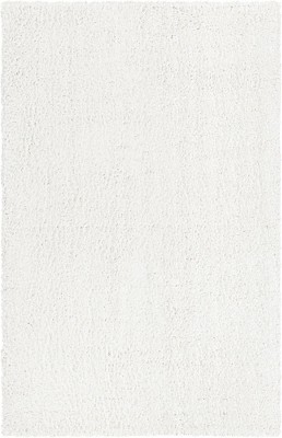 Alpine Bliss 5'3" x 8' White Synthetic Shag Area Rug