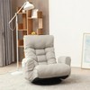 Adjustable Head and Waist, Lounge Chair in The Living Room, 360 Degree rotatable Sofa Chair,Rotatable seat Leisure Chair Deck Chair Gray - 2 of 4