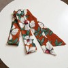 Anna-Kaci Women's Floral Print Fabric Belt with Soft Tie Bow and Adjustable Wrap Design 75x2 in - Orange - 4 of 4