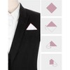 INSPIRE CHIC Men's Cotton Contrast Solid Color Tuxedo Pocket Squares Handkerchiefs - 3 of 4