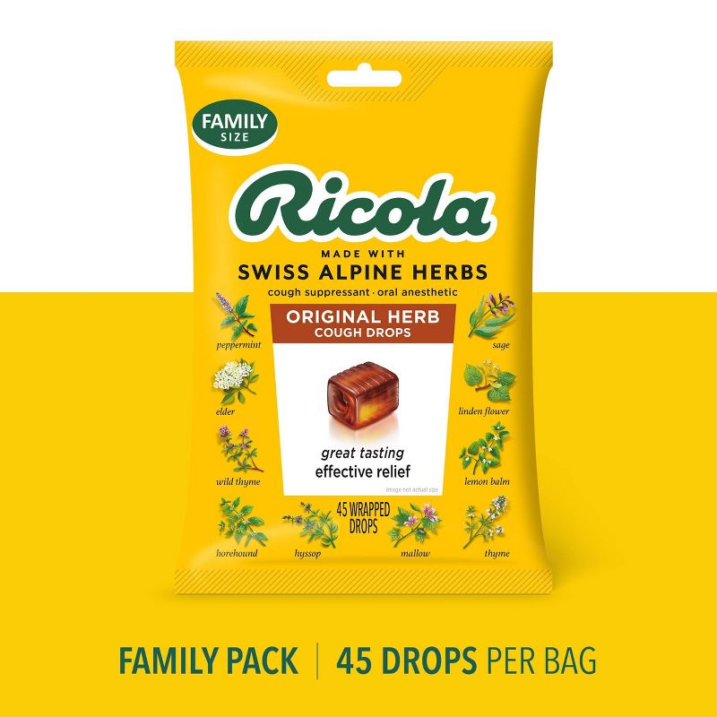 Ricola Cough Drops - Natural Herb - 45ct, 4 of 12