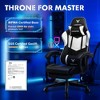 LUCKRACER Adjustable Reclining Ergonomic Faux Leather Swiveling PC & Racing Game Chair with Footrest - 4 of 4