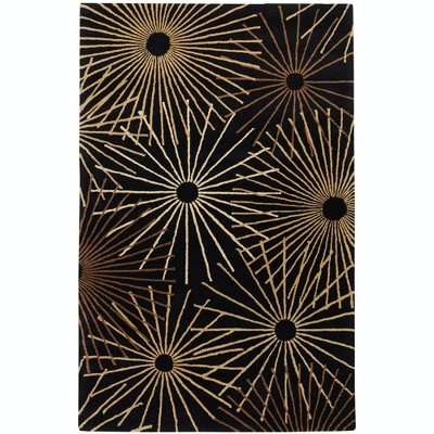 Mark & Day Fox Creek 5'x8' Rectangle Tufted Indoor Area Rugs Black: Geometric Wool, Stain-Resistant, Modern Decor