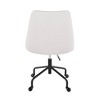 TiramisuBest White PU Leather Contemporary Adjustable Office Chair with Casters, 360¡ã Swivel - 4 of 4