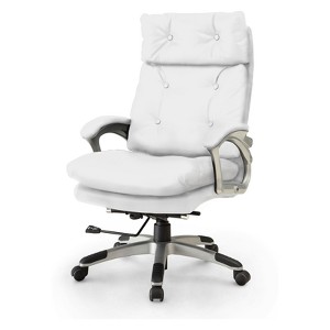 Mager Contemporary Leatherette Office Chair White - ioHOMES