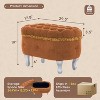 Airsurfer 29.5'' Storage Benches, End of Bed Bench with Button-Tufted, Window Bench with Fringe, Footboard Bench for Bedroom,Entryway,Cloakroom - 3 of 4