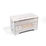 Badger Basket Solid Wood Rustic Toy Box Distressed White