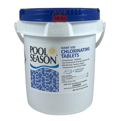 Pool Season 3" Giant Size Chlorinating Wrapped Tablets ( 8 / 25 / 50 LBS)