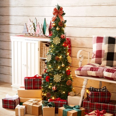 The Lakeside Collection Pre-Lit Decorated Pop-Up Tree - 4-Ft.