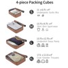 4 PCS Expandable ABS Hard Shell Lightweight Luggage Set with 4 Packing Cubes, Spinner Wheels and TSA Lock 16"20''24''28'' 4M - ModernLuxe - 4 of 4