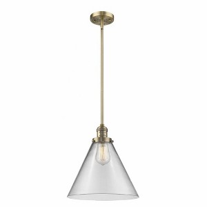 Cone - 1 Light Mini Pendant In Industrial Style-16 Inches Tall and 12 Inches Wide - 1 of 1