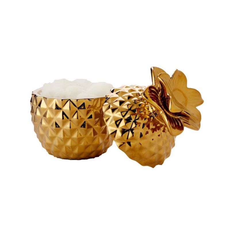 SKL Home Gilded Pineapple Cotton Jar - Gold 5.71x3.96x3.96, 4 of 7