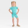 Toddler Girls' Ribbed Printed Short Sleeve Top - Cat & Jack™ - 3 of 3