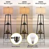 Rosary Blenn Modern Tripod Floor Lamp with Shelves and Fabric Shade - 4 of 4