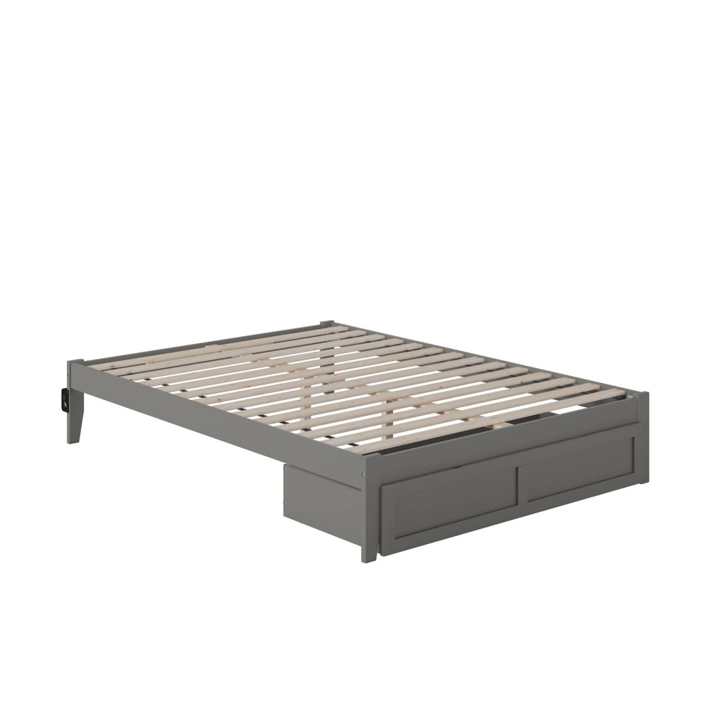 Photos - Bed Frame AFI Queen Colorado Bed with Foot Drawer and USB Turbo Charger Gray  