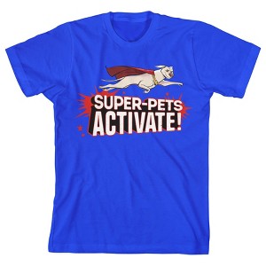 DC League Of Super Pets Krypto Super-Pets Activate Royal Blue T-shirt Toddler Boy to Youth Boy - 1 of 1