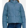 Women's Zip Up Turtleneck Puffer Jacket With Pockets - ZENANA - 4 of 4