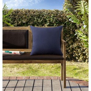 Kate Aurora 2 Piece Solid Colored Weatherproof & Water Resistant Oversized Filled Outdoor Accent Throw Pillows - 20 in. W x 20 in. L - 1 of 3
