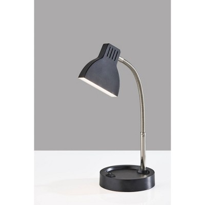 Adjustable Black and Brushed Steel Arc LED Floor Lamp