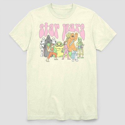 Men's Star Wars Psychedelic Characters Short Sleeve Crewneck T-Shirt