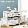 Industrial Sideboard Buffet Cabinet, Kitchen Cabinet with 2 Drawers, 2 Doors, Adjustable Shelf Coffee Bar Cabinet - 4 of 4