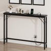 Console Table with Charging Station, 39.4" Narrow Behind Couch Table with 2 Outlets & 2 USB Ports, Slim Entryway Table for Living Room - 2 of 4
