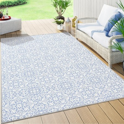 Vintage Floral Rugs Indoor Outdoor Area Rug for Living Room Bedroom Backyard Patio