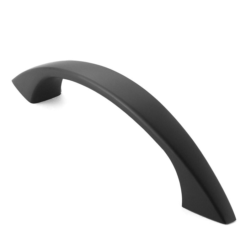 Cauldham Solid Kitchen Cabinet Arch Pulls Handles (3" Hole Centers) - Curved Drawer/Door Hardware - Style M243 - Matte Black, 1 of 6