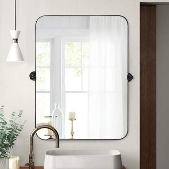 Neutypechic Metal Frame Pivot Bathroom Vanity Mirror