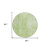 Green And Ivory Abstract Washable Indoor Outdoor Area Rug - 3 of 4