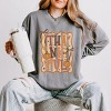 Simply Sage Market Coquette Thankful Stripes Lightweight Garment Dyed Sweatshirt - 2 of 3