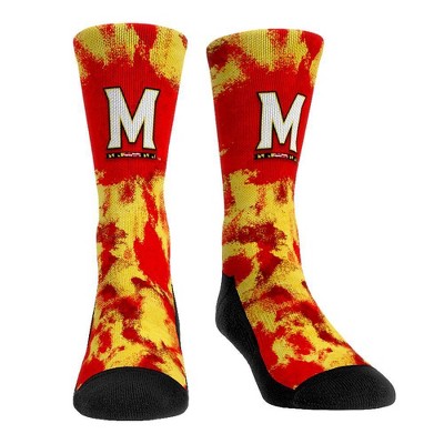 NCAA Maryland Terrapins Paint Crew Socks - L/XL