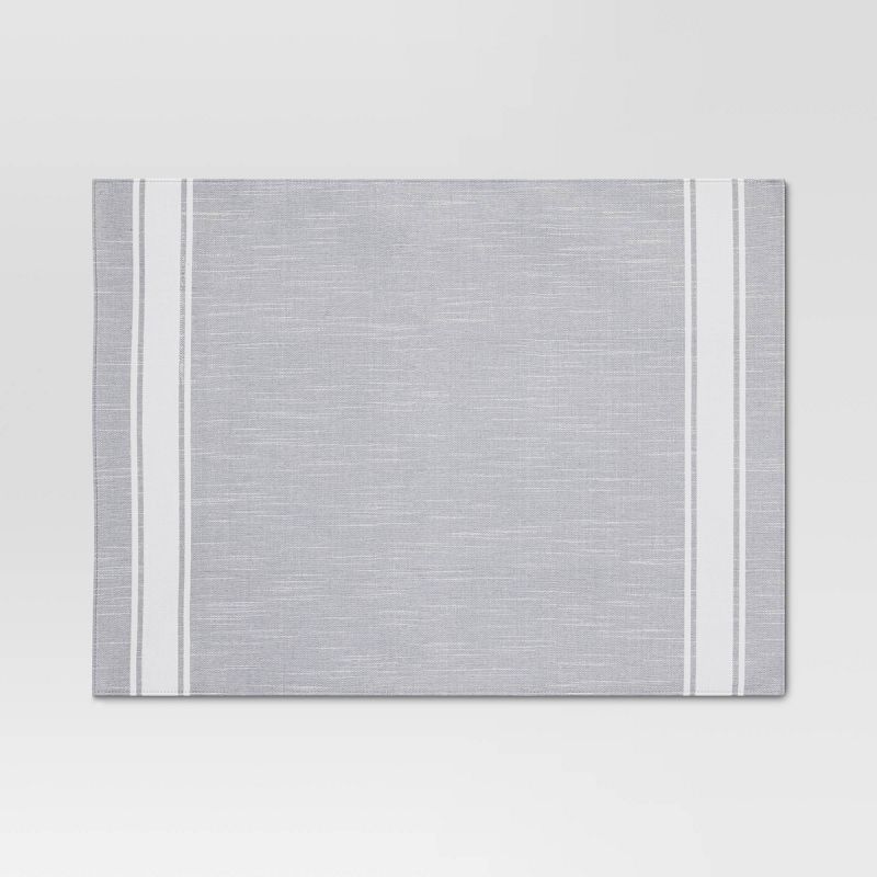Cotton Striped Placemat Gray - Threshold&#8482;, 1 of 5