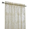 Habitat Limoges Sheer Rod Pocket Timeless and Naturalistic Floral Designs Selvedge Sides Curtain Panel Ivory - image 3 of 4