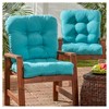 Kensington Garden 2pc 21"x21" Outdoor Seat and Back Cushion Set - 2 of 4