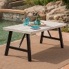 GDFStudio Anemone Outdoor Acacia Wood Dining Table, Light Gray - 2 of 4