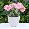 Unique Bargains Artificial Plants Rose Plastic 2.95"x2.95"x7.48" 1 Pc - 2 of 4