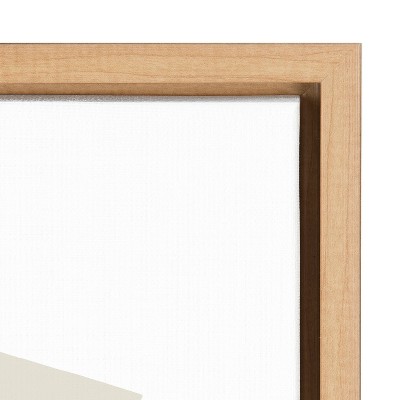 Neutral Abstract Canvas Print with Natural Frame, 36" x 27"