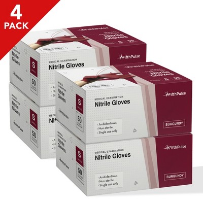 FifthPulse Bulk Burgundy  Nitrile Exam Gloves, Perfect for Cleaning, Cooking & Medical Uses