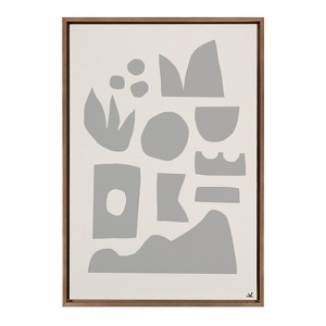 Kate and Laurel Sylvie Pieces of the Coast Framed Canvas by Kelly Knaga, 23x33, Gold - 1 of 4
