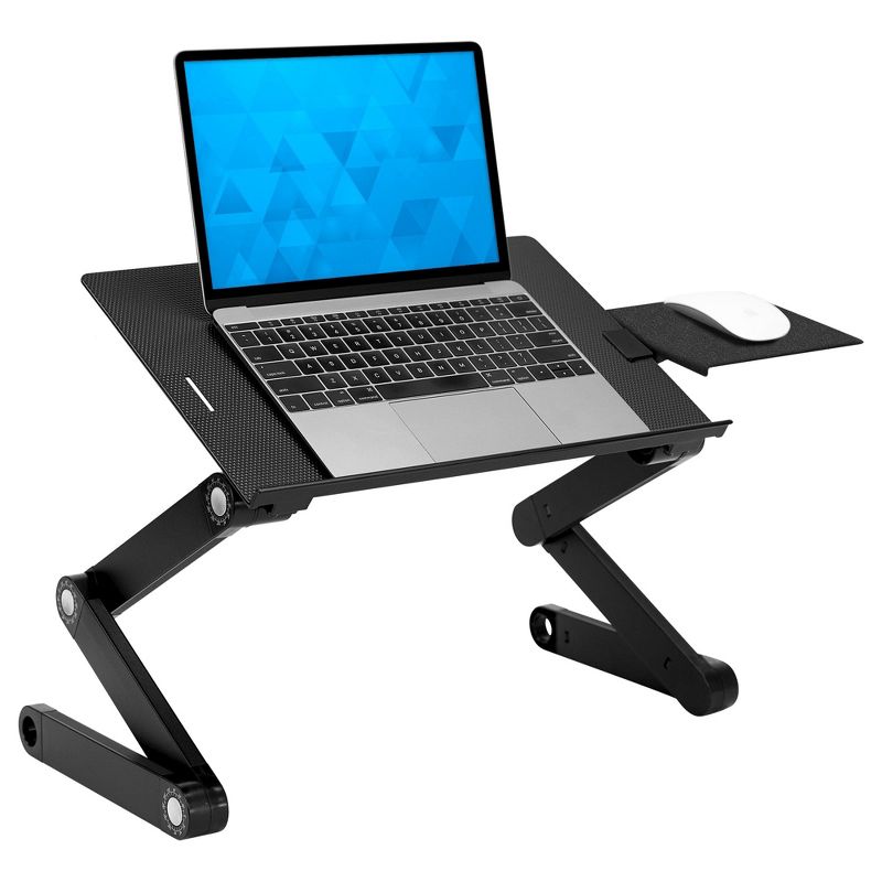 Mount-It! Lightweight Adjustable Laptop Stand with Built-in Cooling Fans and Mouse Pad Tray | Ergonomic & Portable Laptop Stand For Bed, Couch & Table, 4 of 10