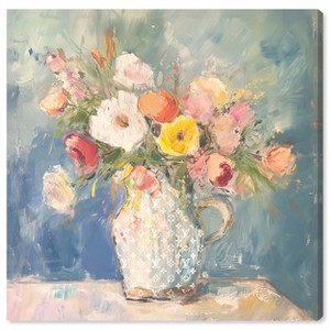 Art Remedy Vase of Spring Flowers Chic Farmhouse Wall Art Unframed - 1 of 4