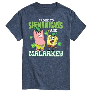 Men's - SpongeBob Squarepants - Prone To Shenanigans And Malarkey Short Sleeve Graphic T-Shirt - 1 of 4